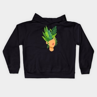 planter head pot plants lover Kids Hoodie